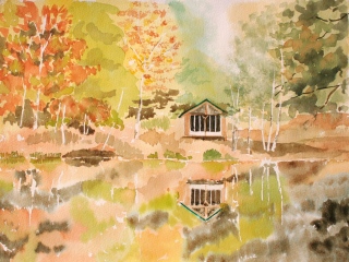 Etang multicolore - paysages lacustres