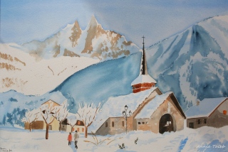 Praz lès Chamonix - paysages de neige